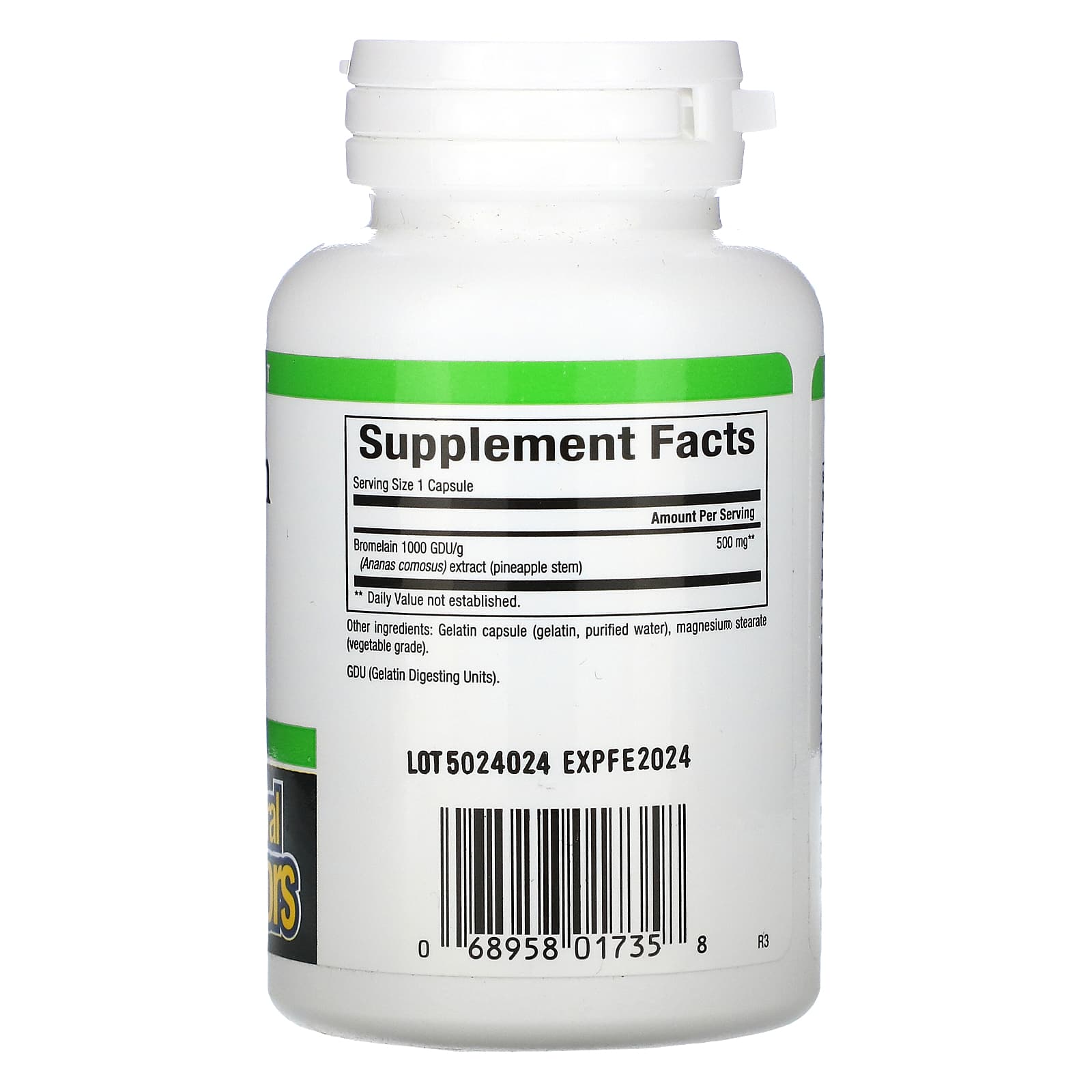 Natural Factors, Bromelain, 500 mg, 90 Capsules UPC 068958017358 | Hilife Vitamins