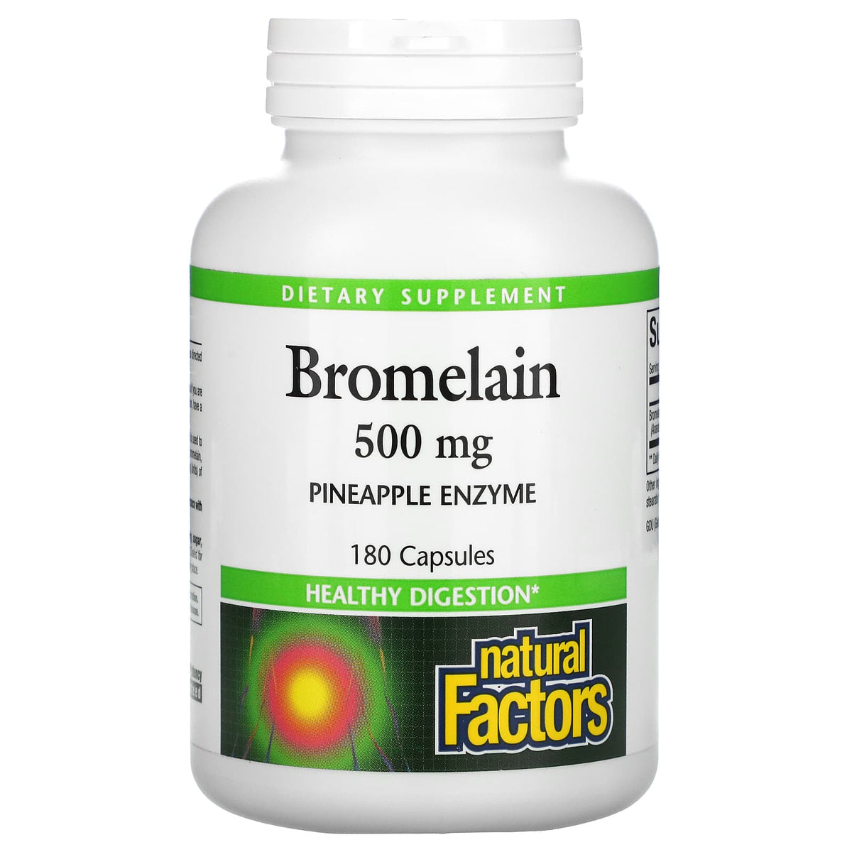 Natural Factors, Bromelain, 500 mg, 180 Capsules UPC 068958017365 | Hilife Vitamins