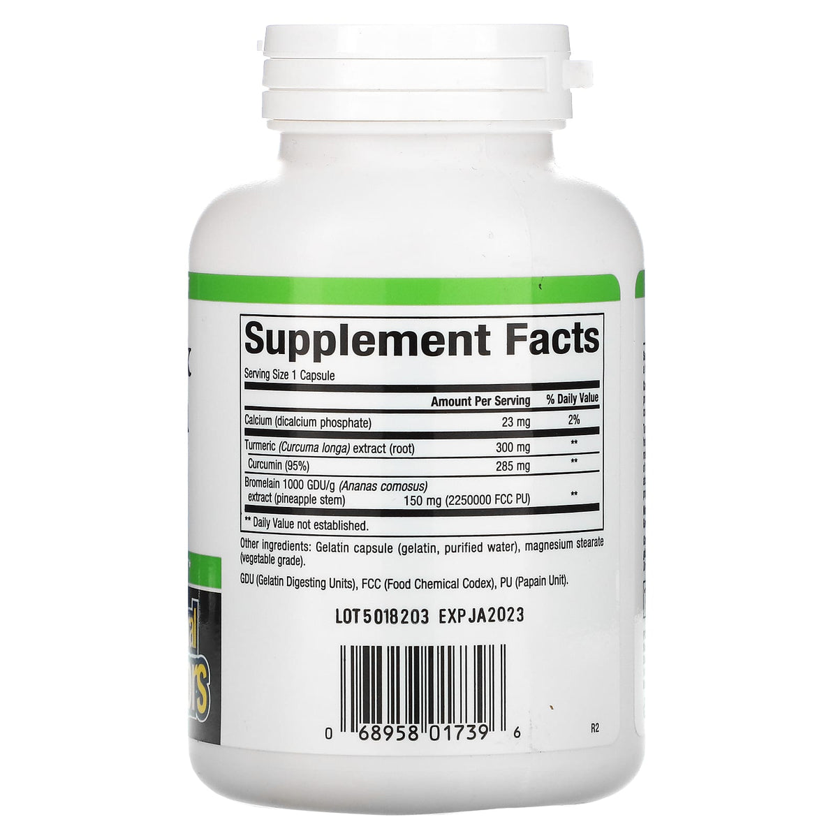 Natural Factors, Turmeric & Bromelain, 450 mg, 180 Capsules UPC 068958017396 | Hilife Vitamins
