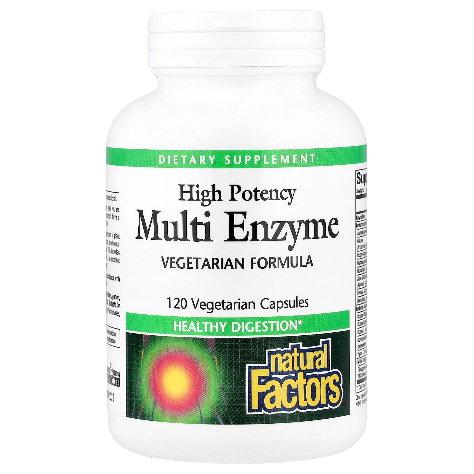 Natural Factors, High Potency, Multi Enzyme, 120 Vegetarian Capsules UPC 068958017464 | Hilife Vitamins