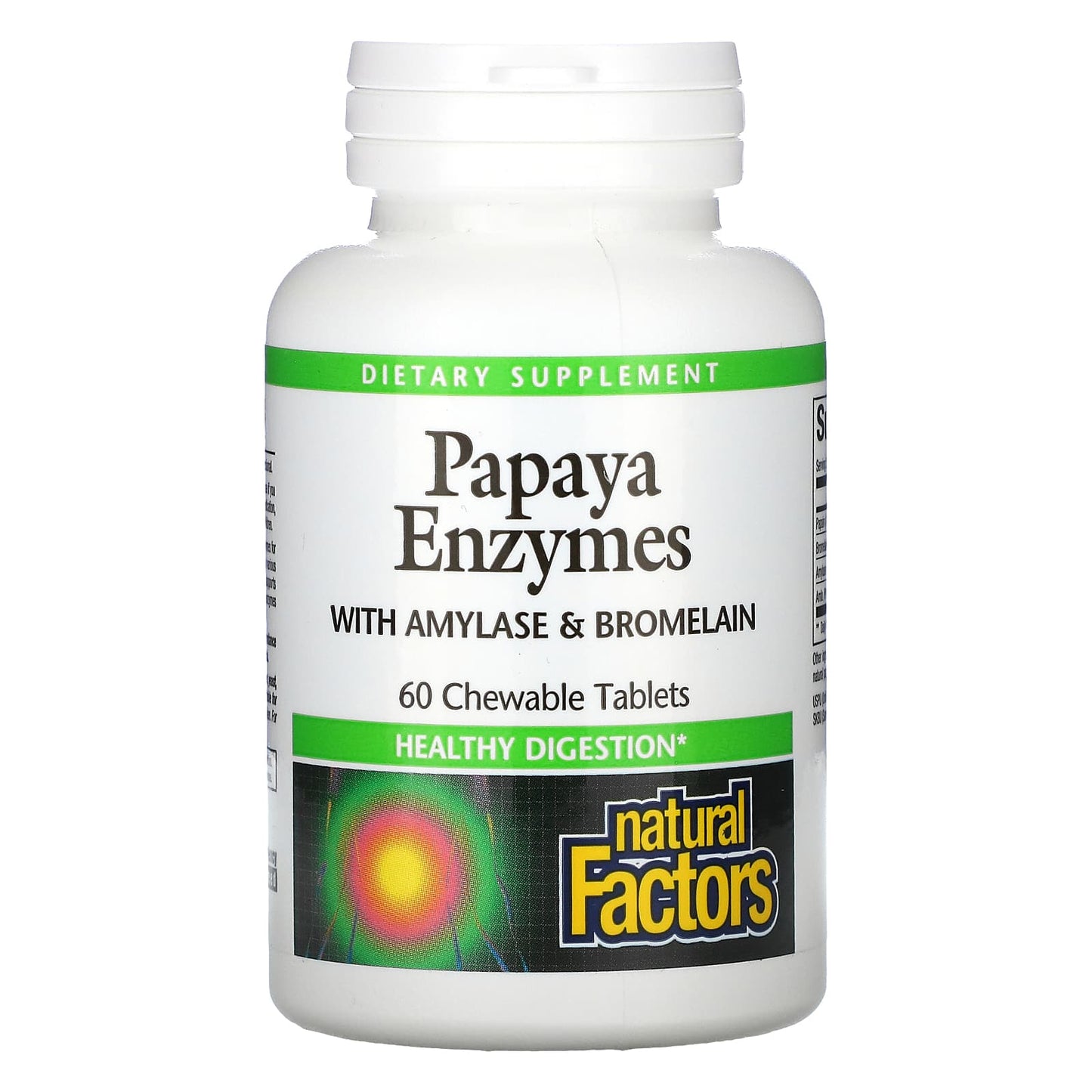 Natural Factors, Papaya Enzymes with Amylase & Bromelain, 60 Chewable Tablets UPC 068958017488 | Hilife Vitamins