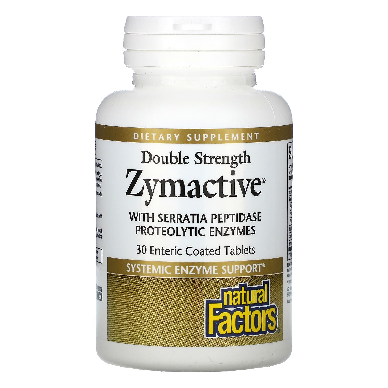 Natural Factors, Double Strength Zymactive, 30 Enteric Coated Tablets UPC 068958017525 | Hilife Vitamins