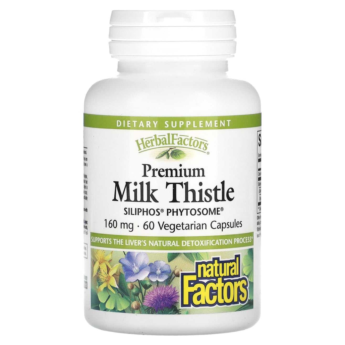 Natural Factors, Premium Milk Thistle, 160 mg, 60 Capsules UPC 068958017570 | Hilife Vitamins