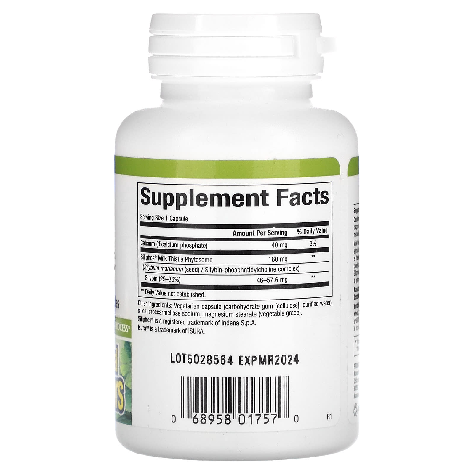 Natural Factors, Premium Milk Thistle, 160 mg, 60 Capsules UPC 068958017570 | Hilife Vitamins