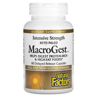 Natural Factors, Keto Paleo MacroGest, 60 Delayed Release Capsules UPC 068958017600 | Hilife Vitamins