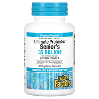 Natural Factors, Ultimate Probiotic, Senior's, 35 Billion CFU, 30 Vegetarian Capsules UPC 068958018140 | Hilife Vitamins