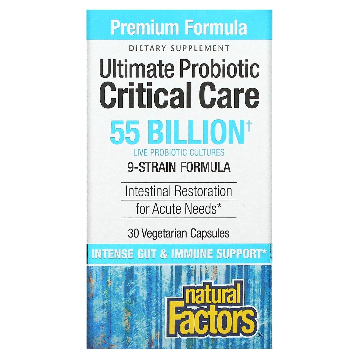 Natural Factors, Ultimate Probiotic, Critical Care, 55 B, 30 Vegetarian Capsules UPC 068958018171 | Hilife Vitamins