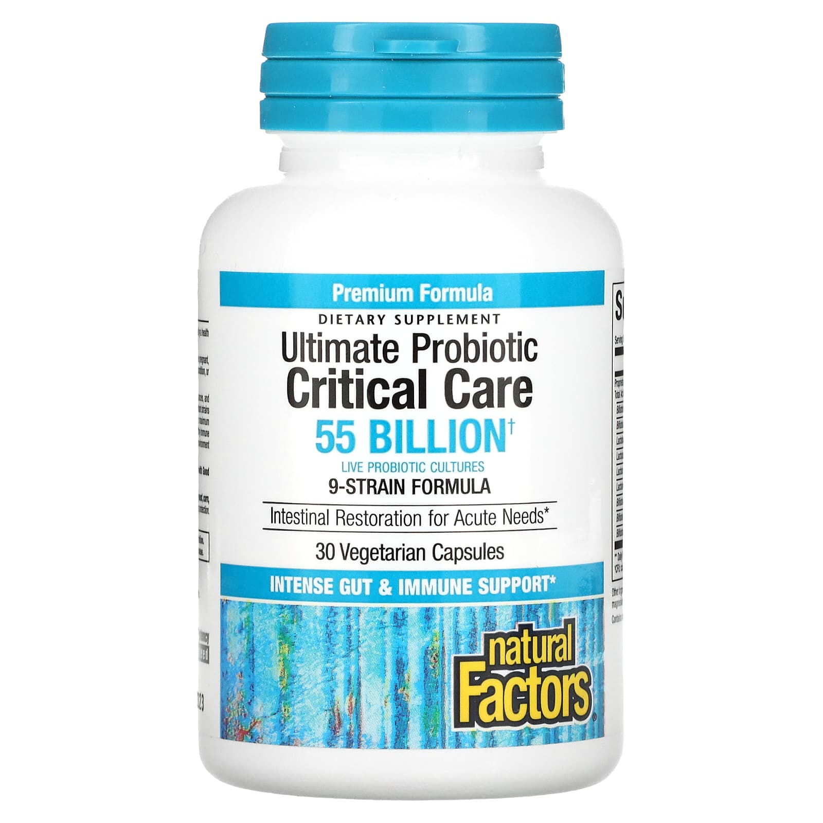 Natural Factors, Ultimate Probiotic, Critical Care, 55 B, 30 Vegetarian Capsules UPC 068958018171 | Hilife Vitamins