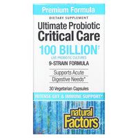 Natural Factors, Ultimate Probiotic, Critical Care, 100, 30 Vegetarian Capsules UPC 068958018195 | Hilife Vitamins
