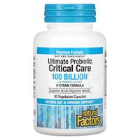 Natural Factors, Ultimate Probiotic, Critical Care, 100, 30 Vegetarian Capsules UPC 068958018195 | Hilife Vitamins