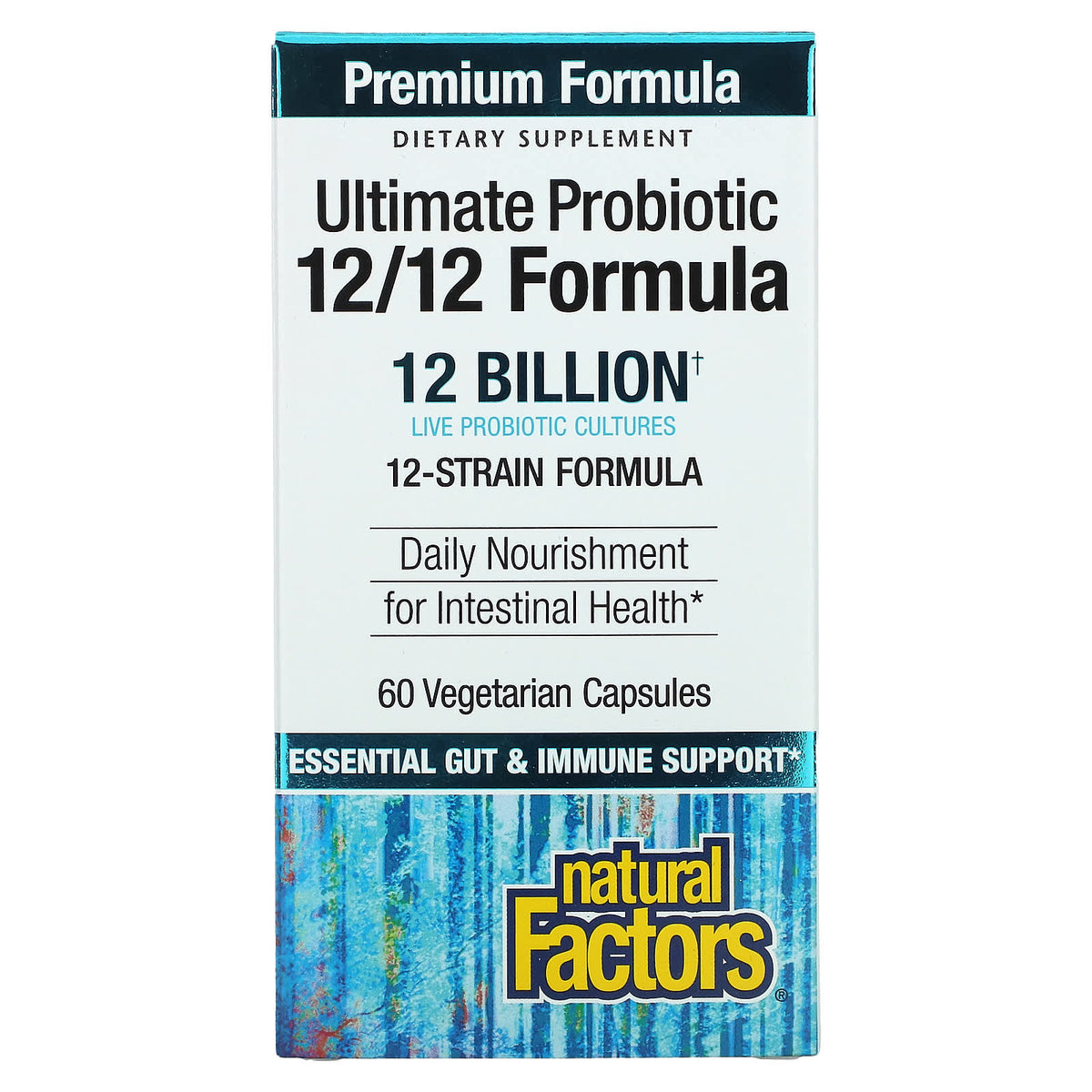 Natural Factors, Ultimate Probiotic, 12/12 Formula, 12 B, 60 Capsules UPC 068958018478 | Hilife Vitamins