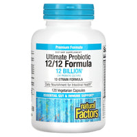 Natural Factors, Ultimate Probiotic, 12/12 Formula, 12 B, .4 Capsules UPC 068958018485 | Hilife Vitamins