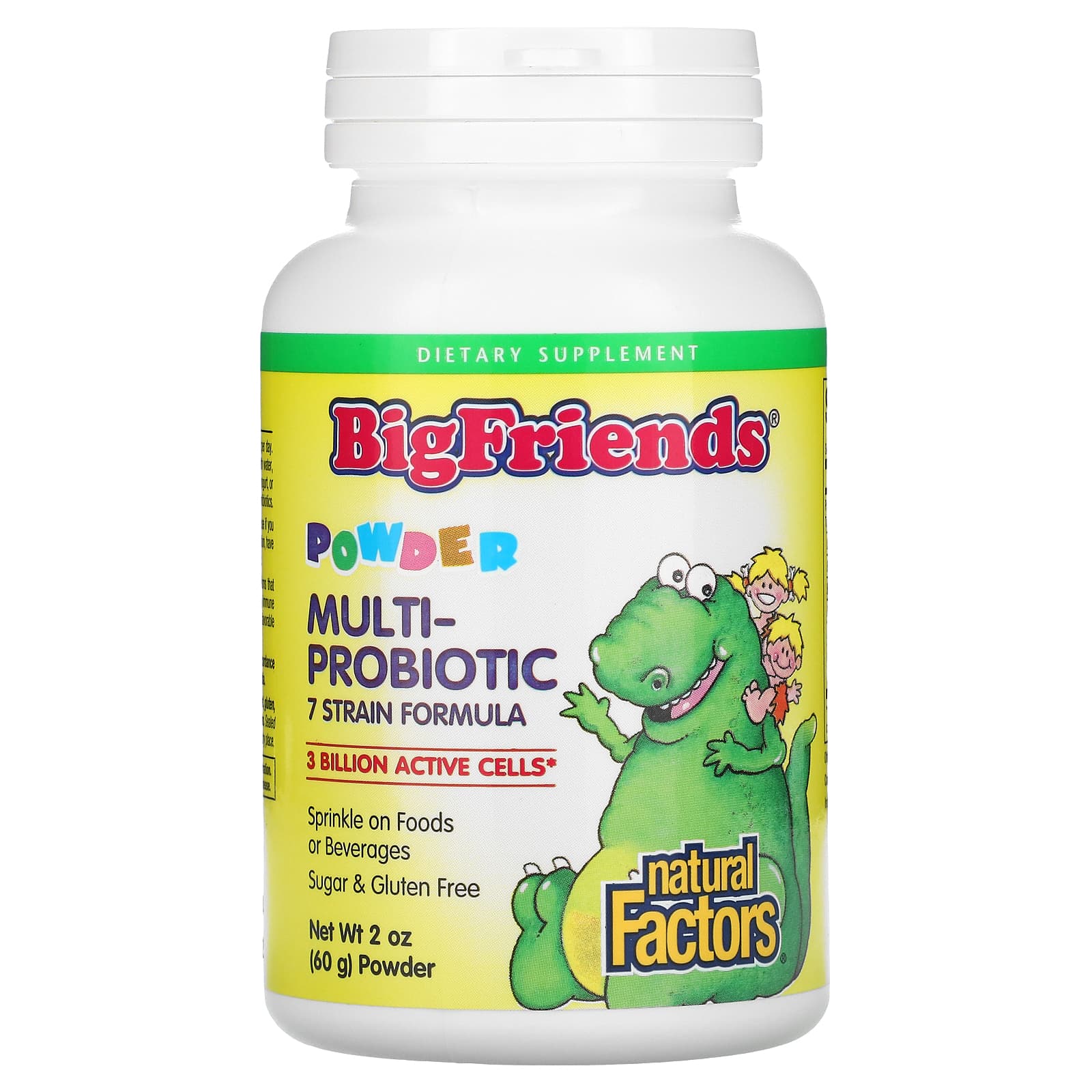 Natural Factors, BigFriends, Multi-Probiotic Powder, 3 B, 2 Oz Powder UPC 068958018515 | Hilife Vitamins