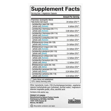 Natural Factors, Ultimate Probiotic, 24/12 Formula, 24 Billion, 60 Vegetarian Capsules UPC 068958018522 | Hilife Vitamins
