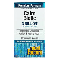 Natural Factors, Calm Biotic, 3 Billion, 30 Vegetarian Capsules UPC 068958018607 | Hilife Vitamins