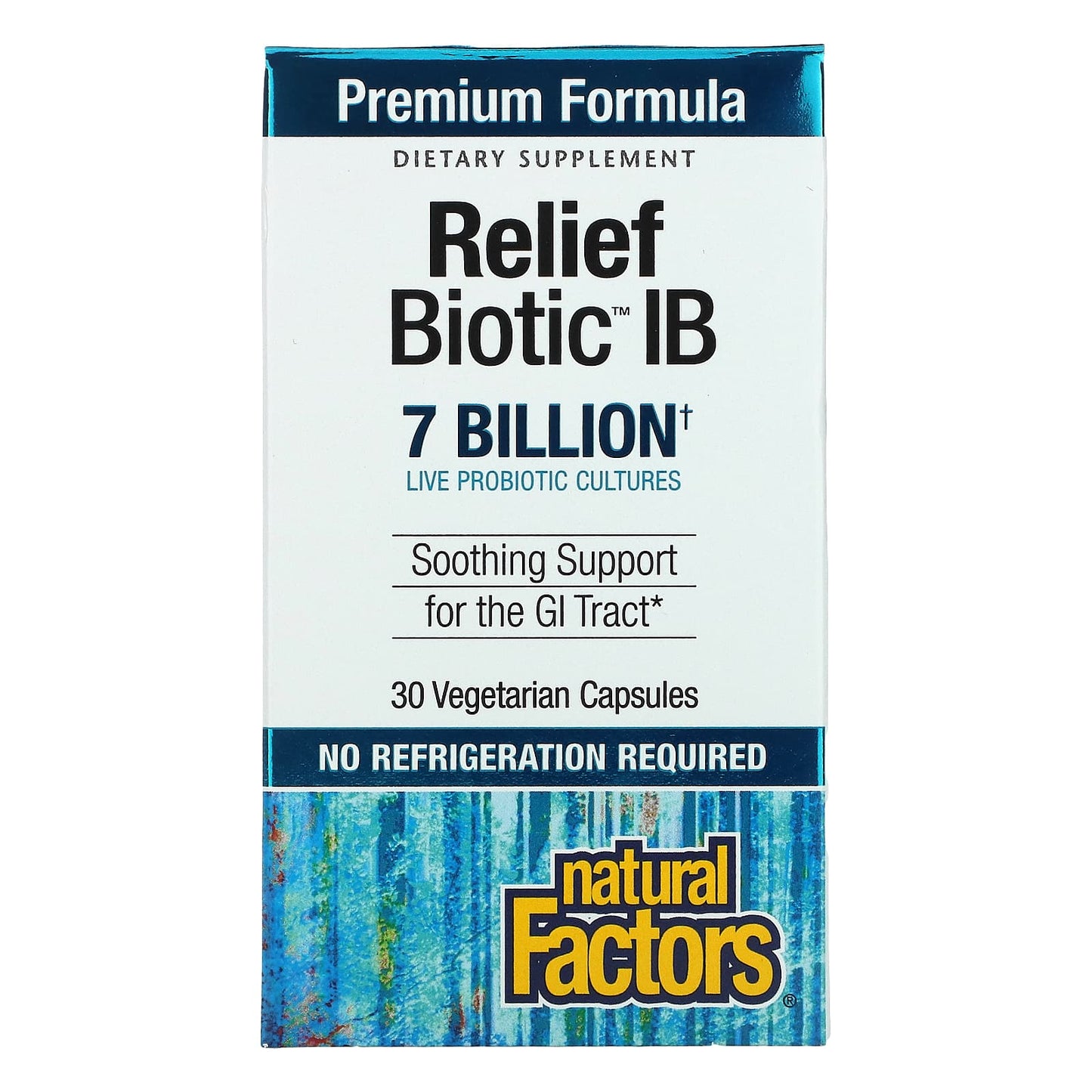 Natural Factors, ReliefBiotic IB, 7 Billion, 30 Capsules UPC 068958018614 | Hilife Vitamins