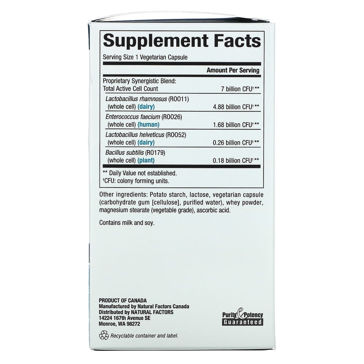 Natural Factors, ReliefBiotic IB, 7 Billion, 30 Capsules UPC 068958018614 | Hilife Vitamins