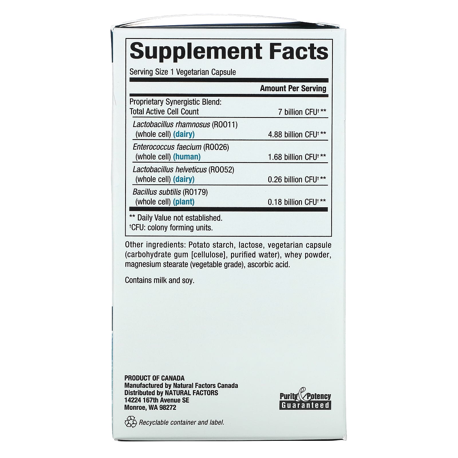 Natural Factors, ReliefBiotic IB, 7 Billion, 30 Capsules UPC 068958018614 | Hilife Vitamins