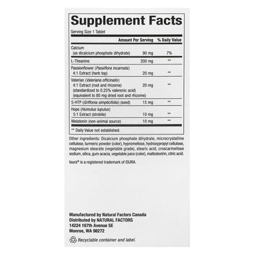 Natural Factors, RegenerLife, Sleep Better with Melatonin, L-Theanine & Botanicals, 60 Tri-Layer Tablets UPC 068958019031
