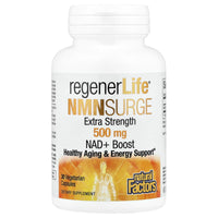 Natural Factors, RegenerLife®, NMN Surge, 500 mg, 30 Vegetarian Capsules UPC 068958019260 | Hilife Vitamins