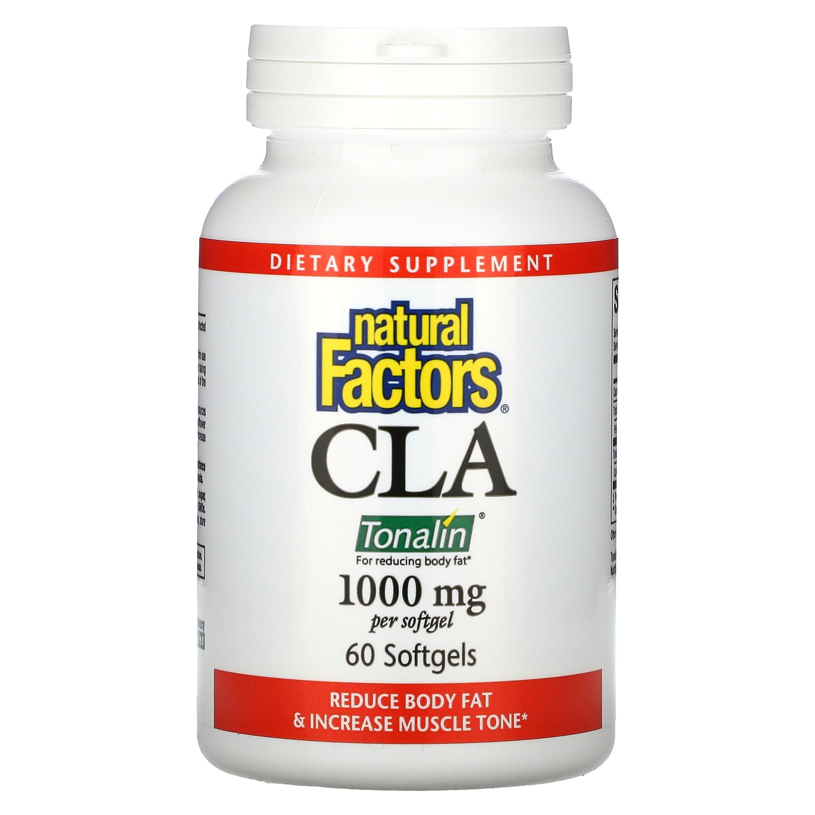 Natural Factors, CLA, 1,000 mg, 60 Softgels UPC 068958020457 | Hilife Vitamins