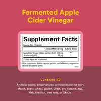 Natural Factors, Fermented Apple Cider Vinegar, 500 mg, 360 Capsules UPC 068958020549 | Hilife Vitamins