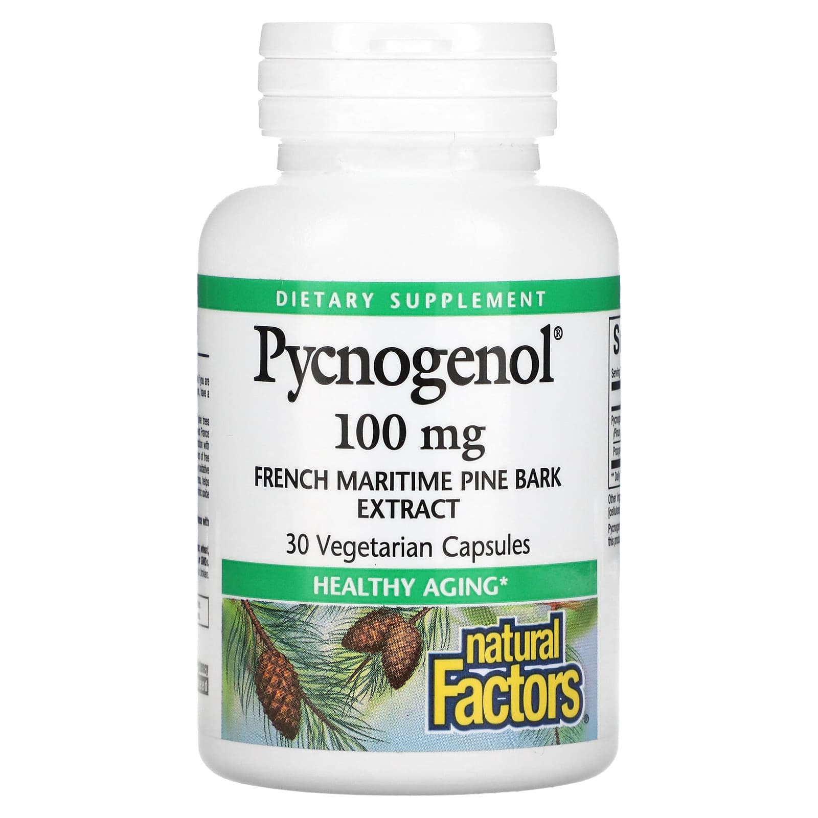 Natural Factors, Pycnogenol, 100 mg, 30 Capsules UPC 068958020914 | Hilife Vitamins