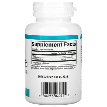 Natural Factors, R-Lipoic Acid, 100 mg, 60 Vegetarian Capsules UPC 068958020945 | Hilife Vitamins