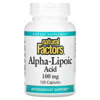 Natural Factors, Alpha-Lipoic Acid, 100 mg, 120 Capsules UPC 068958020969 | Hilife Vitamins