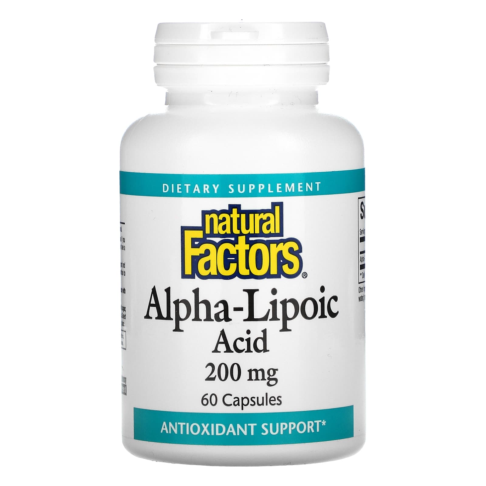 Natural Factors, Alpha-Lipoic Acid, 200 mg, 60 Capsules UPC 068958020983 | Hilife Vitamins