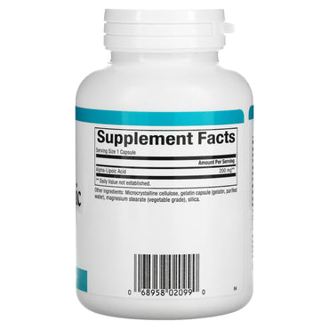 Natural Factors, Alpha-Lipoic Acid, 200 mg, 120 Capsules UPC 068958020990 | Hilife Vitamins