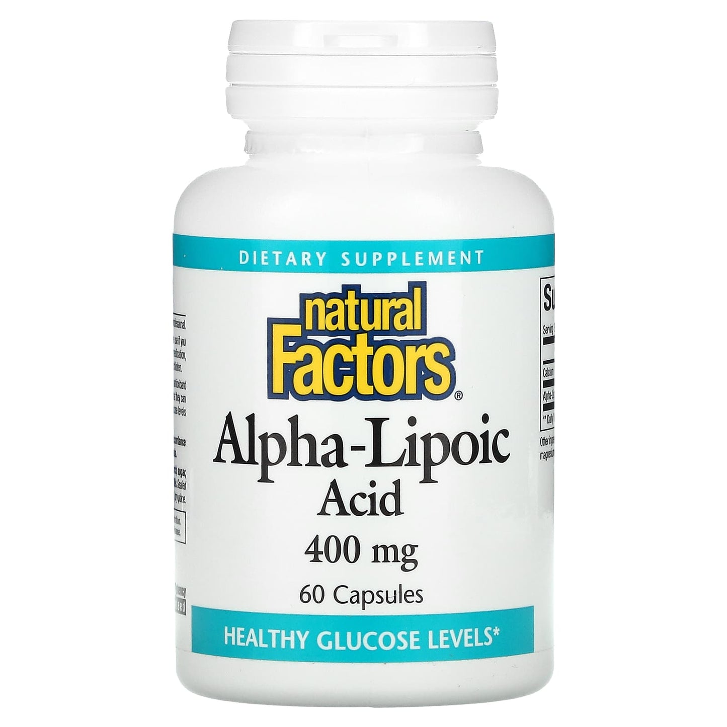 Natural Factors, Alpha-Lipoic Acid, 400 mg, 60 Capsules UPC 068958021010 | Hilife Vitamins