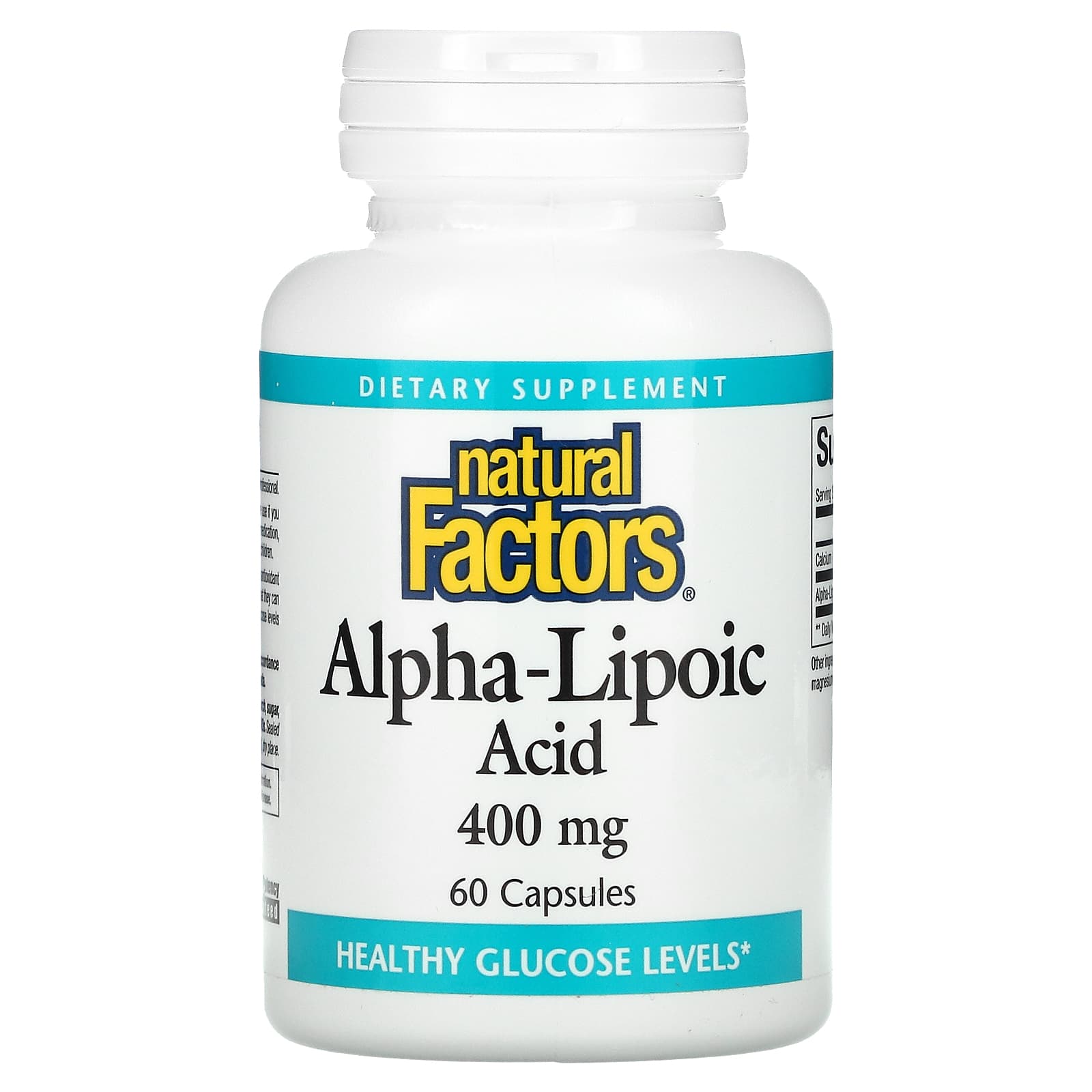 Natural Factors, Alpha-Lipoic Acid, 400 mg, 60 Capsules UPC 068958021010 | Hilife Vitamins