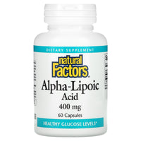 Natural Factors, Alpha-Lipoic Acid, 400 mg, 60 Capsules UPC 068958021010 | Hilife Vitamins