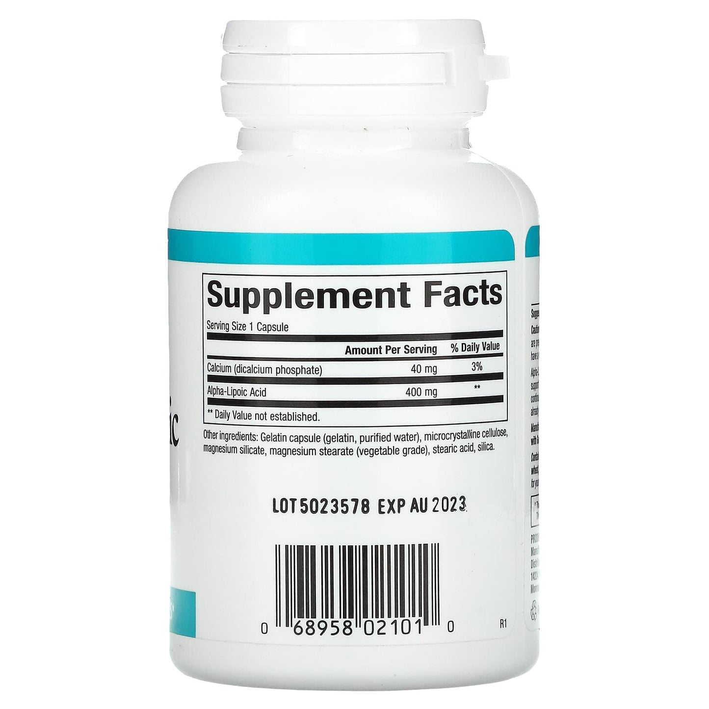 Natural Factors, Alpha-Lipoic Acid, 400 mg, 60 Capsules UPC 068958021010 | Hilife Vitamins