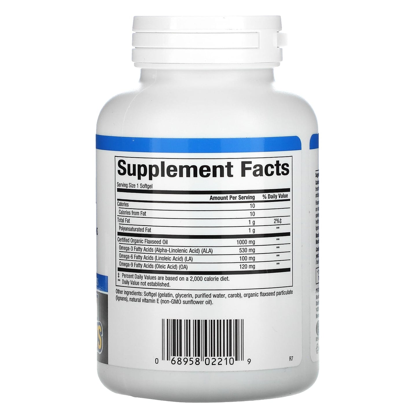 Natural Factors, OmegaFactors, Flaxseed Oil, 1,000 mg, 90 Softgels UPC 068958022109 | Hilife Vitamins