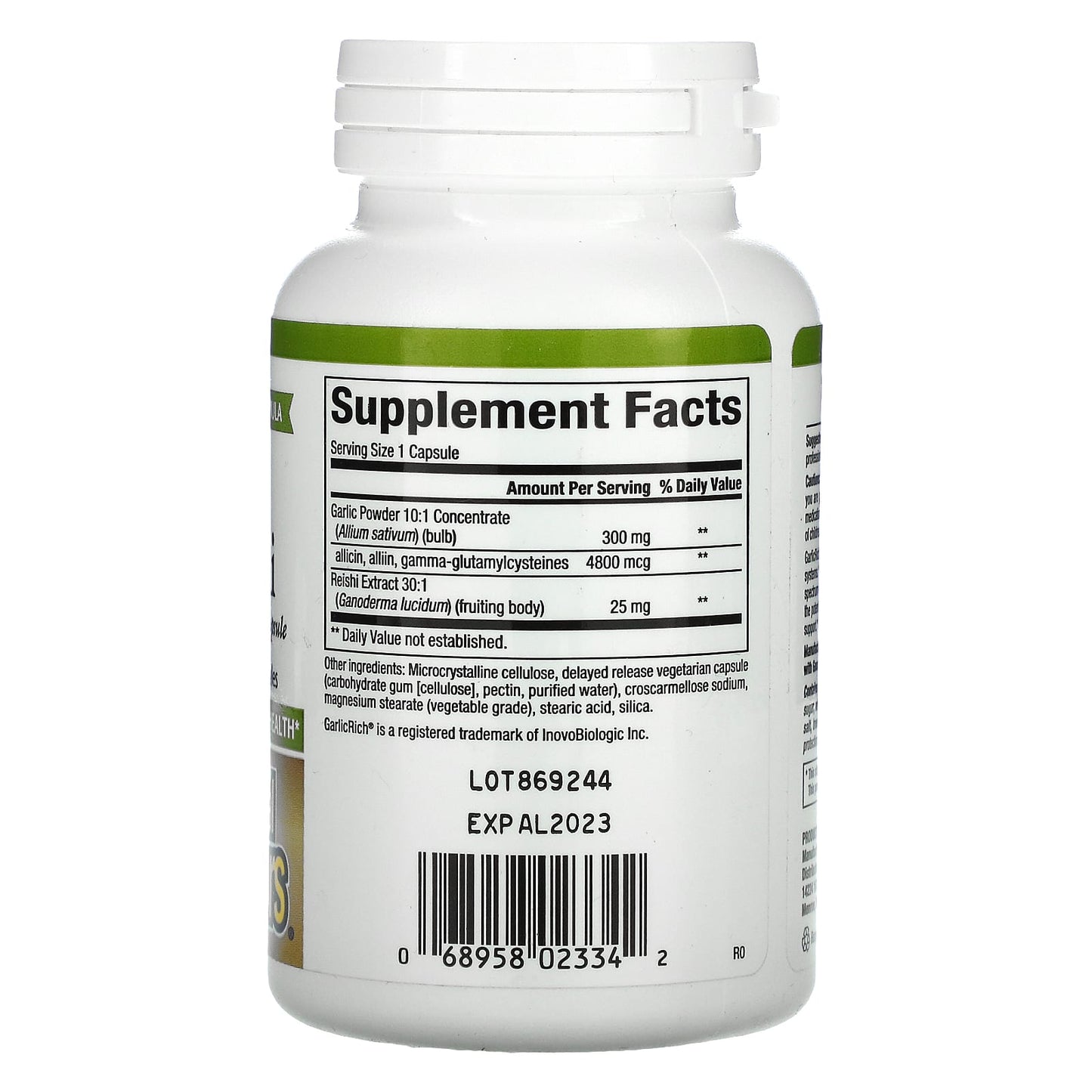 Natural Factors, GarlicRich Garlic + Reishi Super Strength Delayed Release, 120 Delayed Release Capsules UPC 068958023342