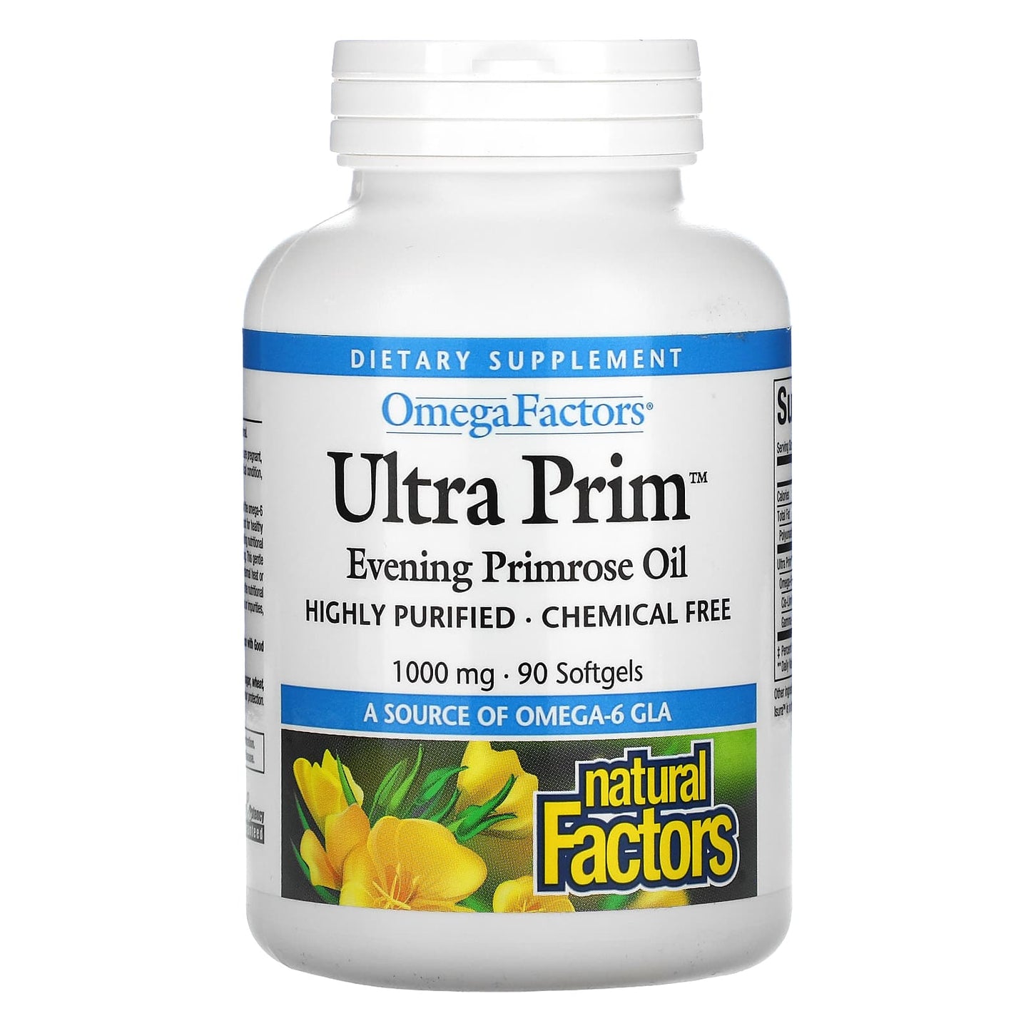 Natural Factors, Ultra Prim, 1000 mg, 90 Softgels UPC 068958023649 | Hilife Vitamins