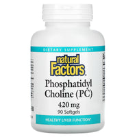 Natural Factors, Phosphatidyl Choline (PC), 420 mg, 90 Softgels UPC 068958026053 | Hilife Vitamins