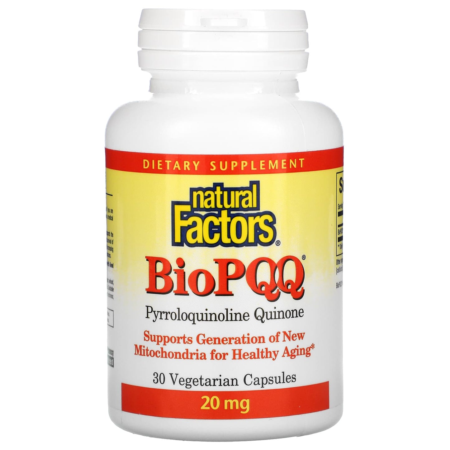 Natural Factors, BioPQQ, 20 mg, 30 Capsules UPC 068958026077 | Hilife Vitamins