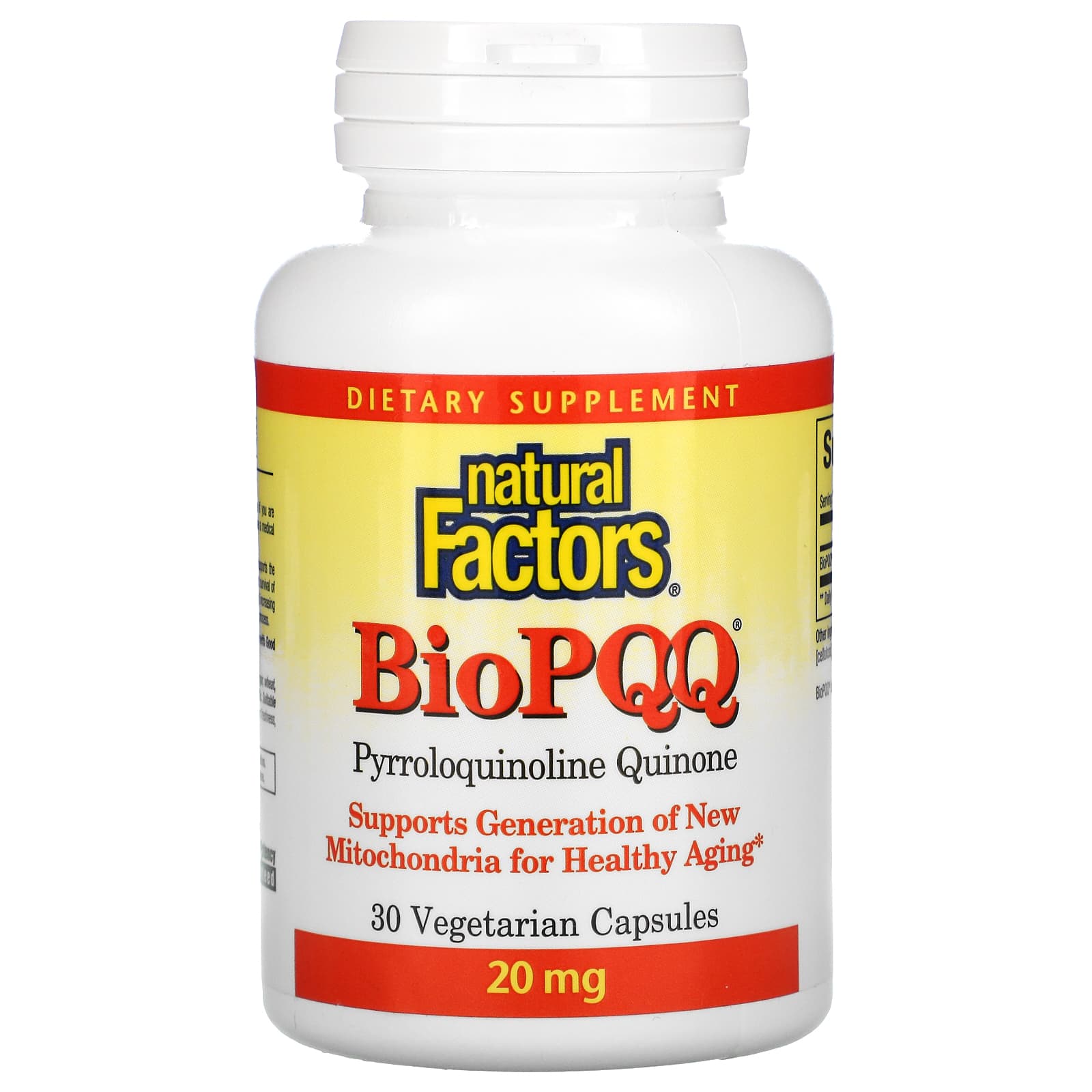 Natural Factors, BioPQQ, 20 mg, 30 Capsules UPC 068958026077 | Hilife Vitamins