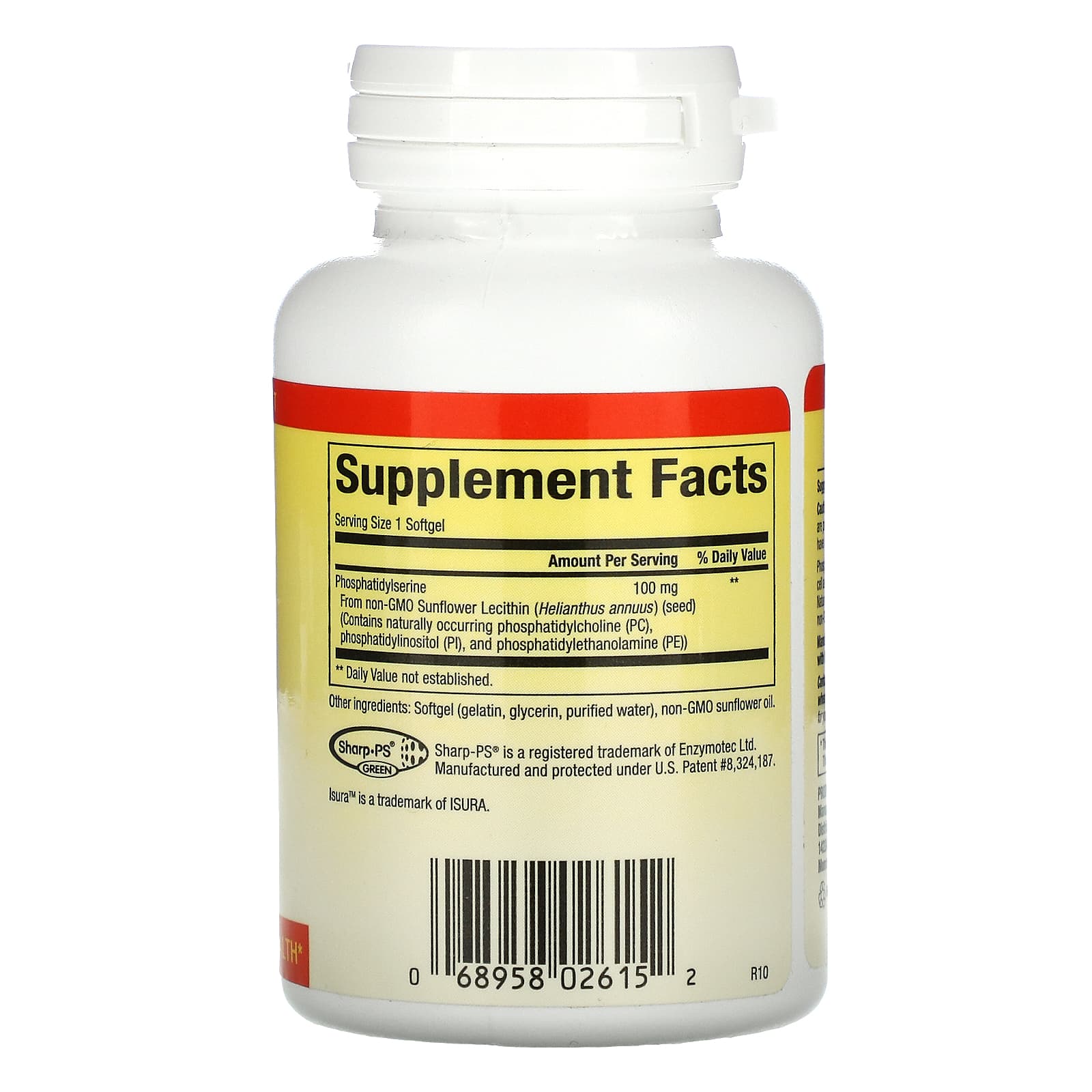 Natural Factors, PS, Phosphatidylserine, 100 mg, 30 Softgels UPC 068958026152 | Hilife Vitamins