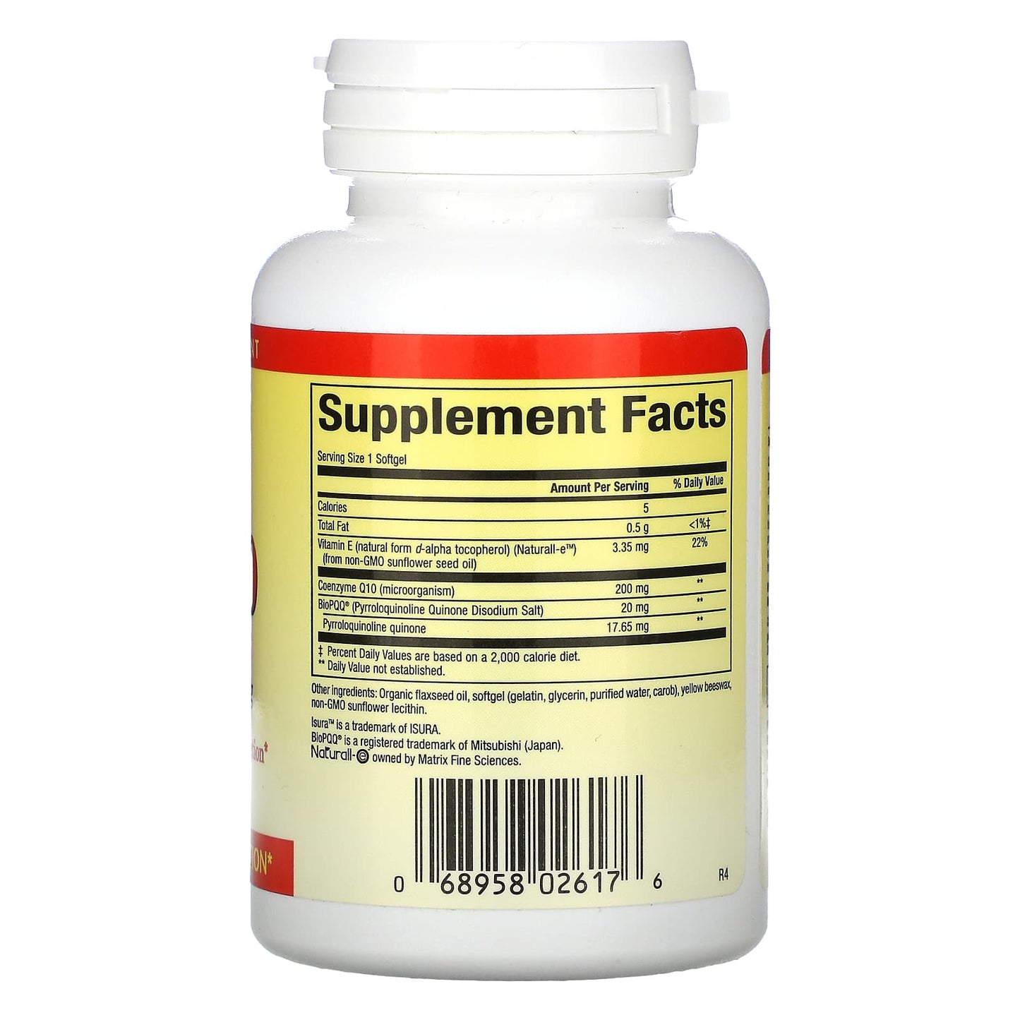 Natural Factors, PQQ-10, PQQ 20 mg, CoQ10 200 mg, 30 Softgels UPC 068958026176 | Hilife Vitamins