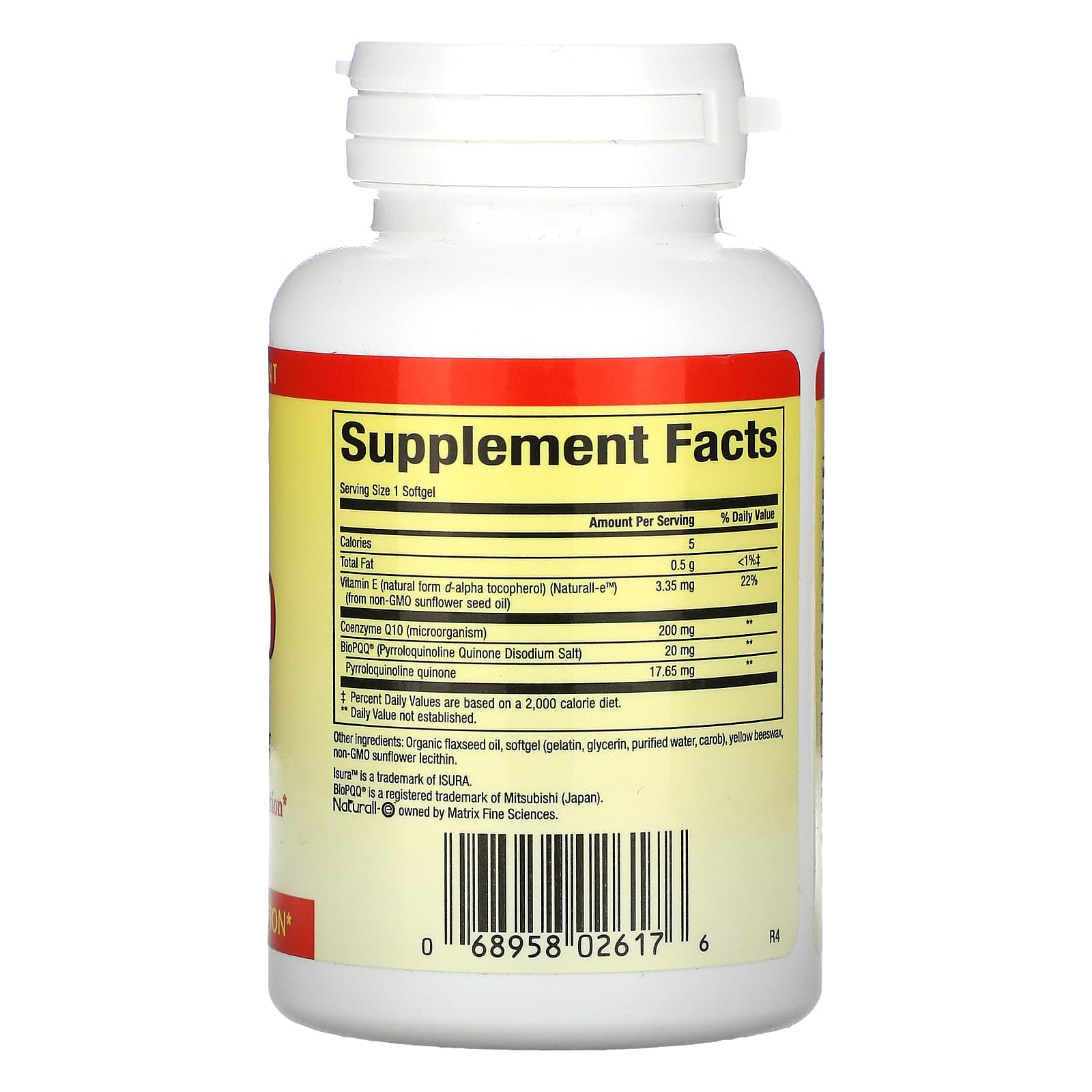 Natural Factors, PQQ-10, PQQ 20 mg, CoQ10 200 mg, 30 Softgels UPC 068958026176 | Hilife Vitamins