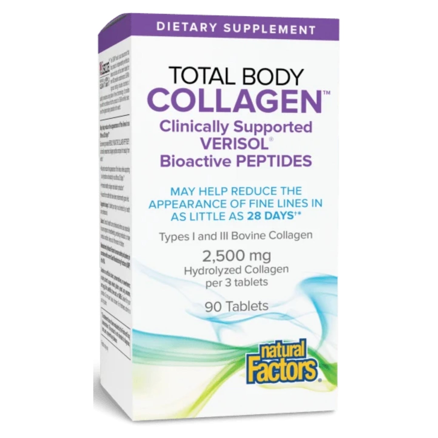 Natural Factors, Total Body Collagen™, Bioactive Peptides, 90 Tablets UPC 068958026244 | Hilife Vitamins