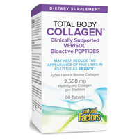 Natural Factors, Total Body Collagen™, Bioactive Peptides, 90 Tablets UPC 068958026244 | Hilife Vitamins