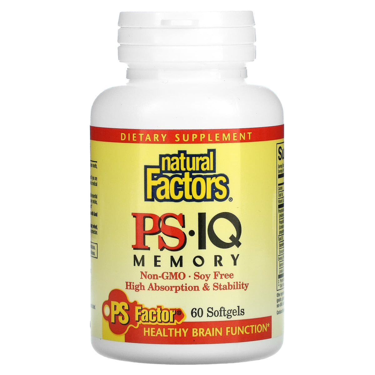 Natural Factors, PS - IQ Memory, 60 Softgels UPC 068958026251 | Hilife Vitamins