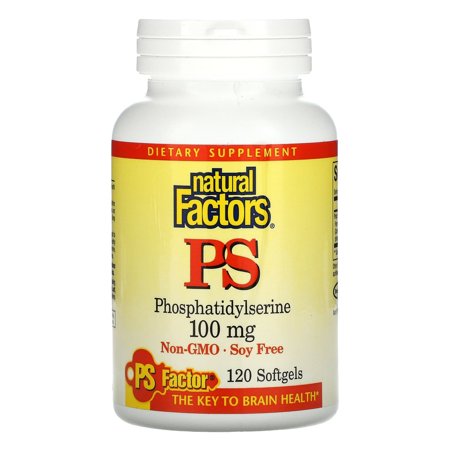 Natural Factors, PS, Phosphatidylserine, 100 mg, 120 Softgels UPC 068958026268 | Hilife Vitamins
