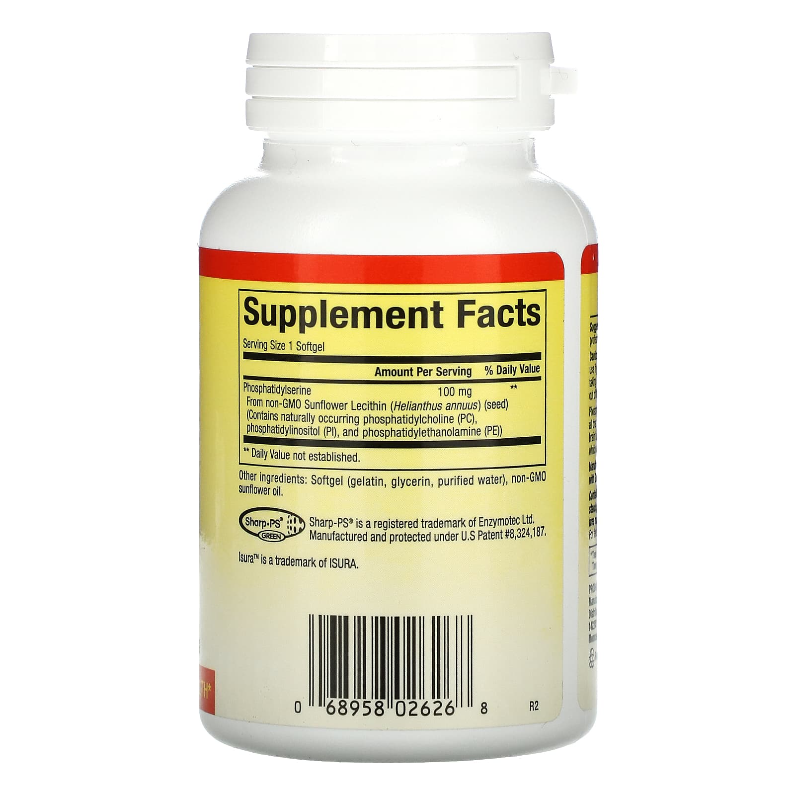 Natural Factors, PS, Phosphatidylserine, 100 mg, 120 Softgels UPC 068958026268 | Hilife Vitamins