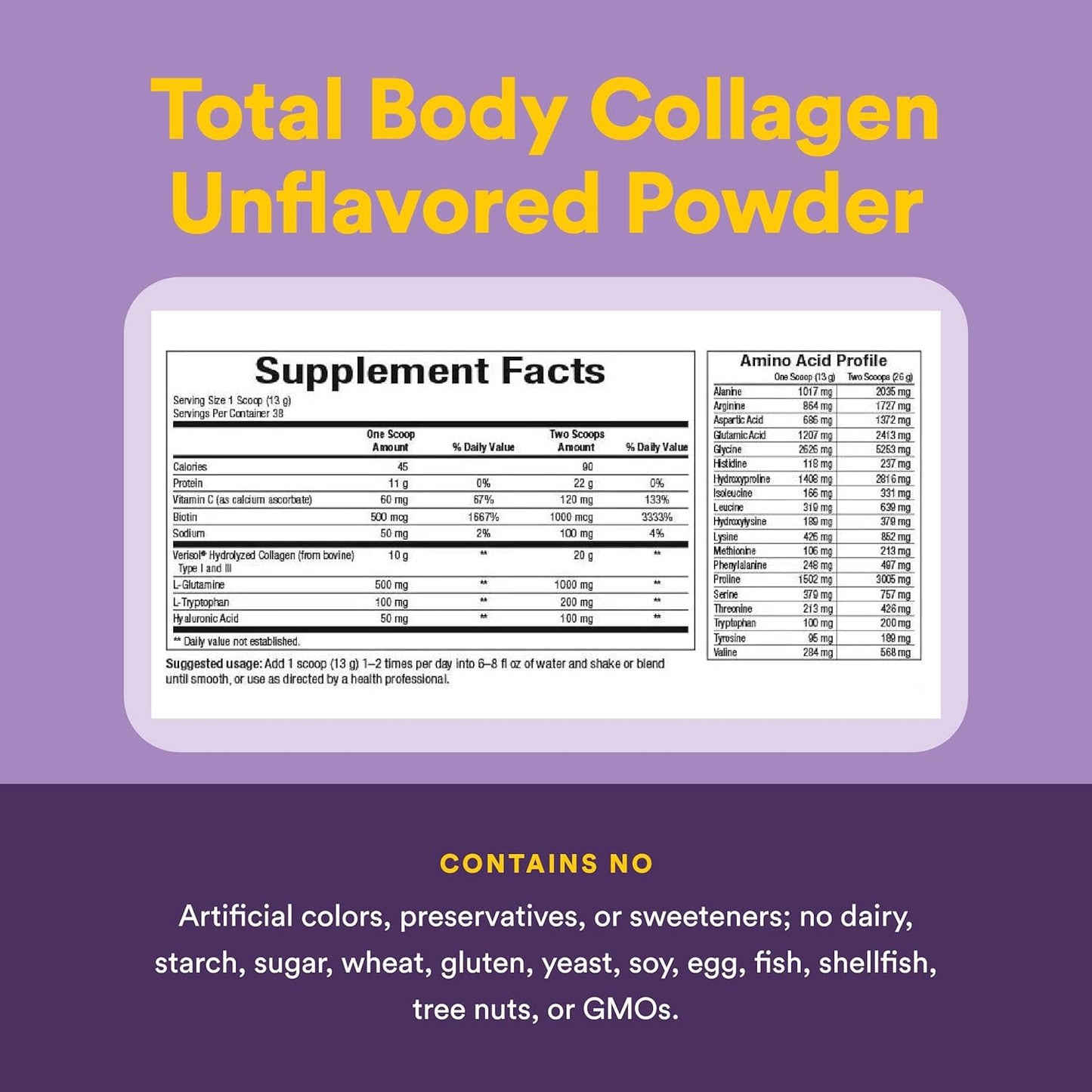 Natural Factors, Total Body Collagen™, Bioactive Peptides,Unflavored,, 500 Grams UPC 068958026329 | Hilife Vitamins